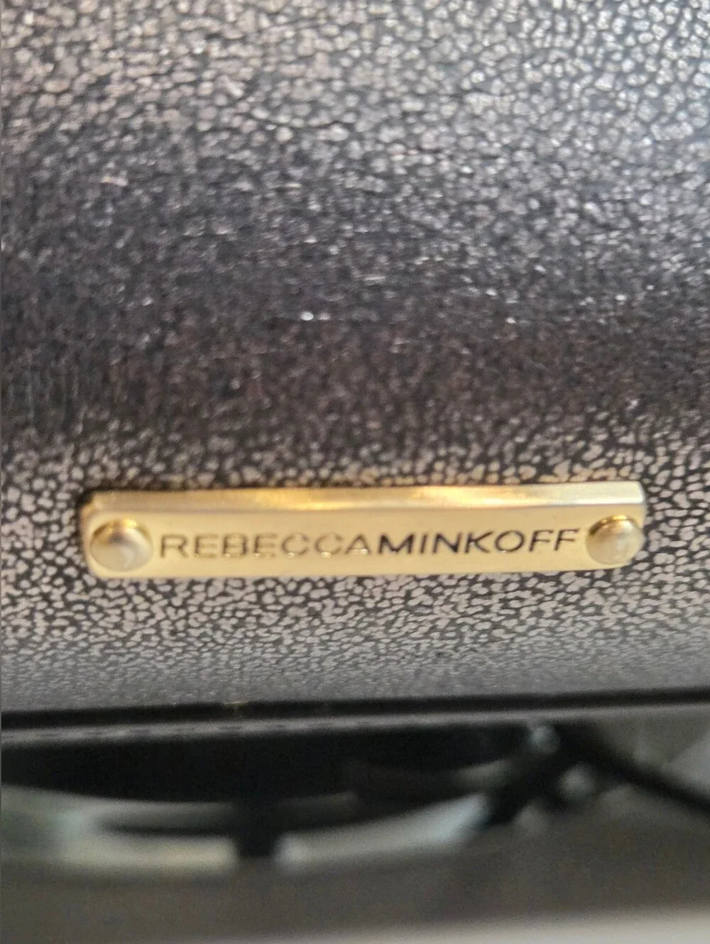 Rebecca Minkoff Medium MAB Tote Metallic Pewter Gunmetal Leather Bag